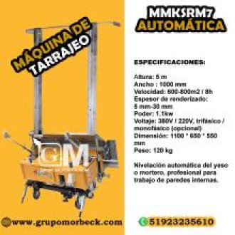 Máquina para Tarrajear paredes.